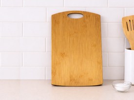 Tabla picar bambu rectangular redondeada 
